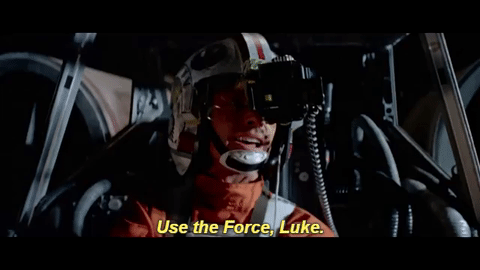 use the force, luke, www.nerdatron.com, star wars obi-wan quotes.gif