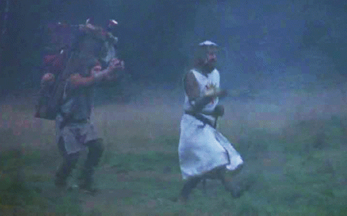Arthur charging in, gif, www.nerdatron.com, Monty Python