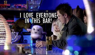 Captain Jack, drunk adipose in bar, www.nerdatron.com, Doctor Who companions